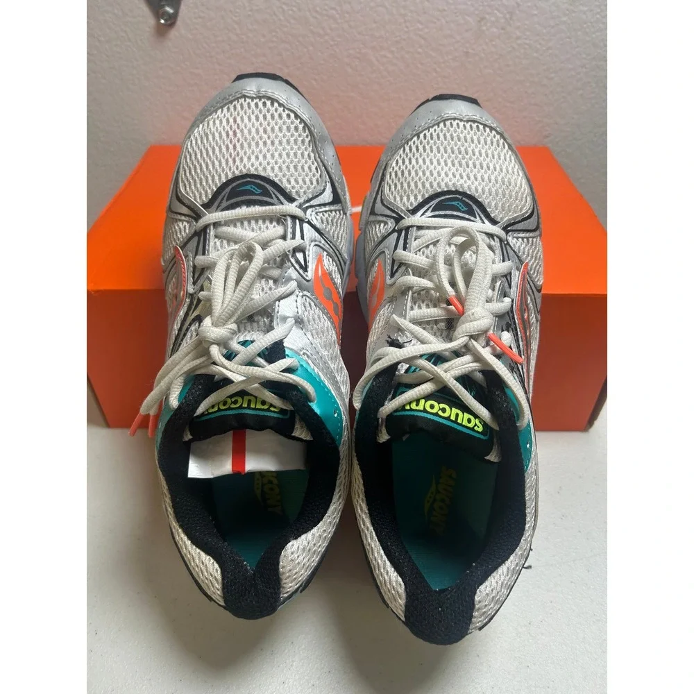 Saucony Cohesion 2K  Silver White Orange 9.5m #2705